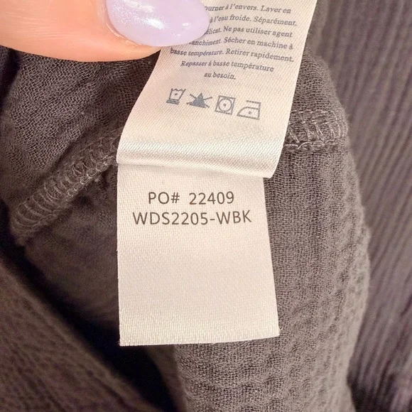 Faherty Dream Gauze Costa Midi Dress Washed Black Organic Cotton Sleeveless S - Picture 7 of 9